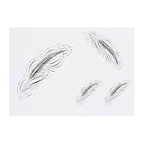 4 x 'Calligraphy Feather Quill ' Temporary Tattoos - Water Resistant, Skin-Safe, Non-Toxic Transfers, Mixed Sizes (TO00077372)