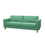 Soferia Funda de Repuesto Compatible para KARLSTAD sofá de 3 plazas, Tela Elegance Mint, Verde