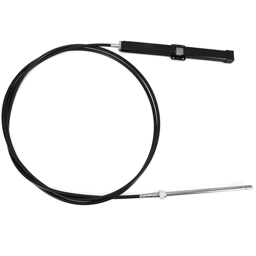FQRANBO SSC13419 19FT Mechanical Rack & Pinion Steering Cable, Back Mount Rack Single Cable Compatible with Seastar SH5210P, SH5230P, SB39526P, SB39544P (NFB), Fits for SS14115 SS15115