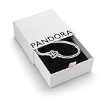PANDORA Moments Sparkling Infinity Heart Clasp Snake Chain Bracelet, Size 19- With Gift Box