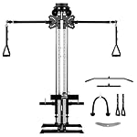 GMWD Cable Machine Home Gym, Wall Mounted Cable Machine with Dual Swivel Arms and 22 Adjustable Positions, All-in-One Cable Crossover Machine for Home Gym, Black