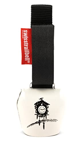 Das Original!! swisstrailbell® BlackForest Edition Pure White: Be Free, Trailbell, Fahrradglocke, Bear Bell