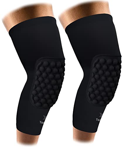 Youper Protective Knee Pads Compression Leg Sleeve For Basketball, Football, Volleyball, Youth & Adult Sizes (Medium, Black) #TOP1
