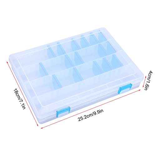 Caja de Pesca Transparente Portátil de Plástico 10x7x2in EVTSCAN con Bandeja Ajustable miniatura 4