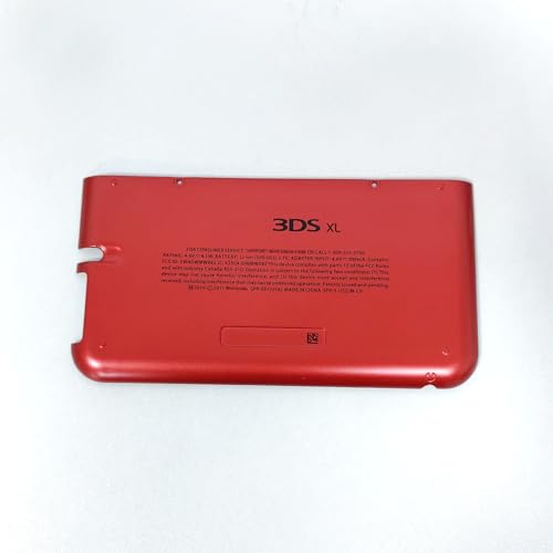 Image of Front and Back Shell Housing Case for Nintendo 3DS XL Console, Replacement A /E Faceplate Upper /Bottom Cover Plates for Old 3DSXL, Red