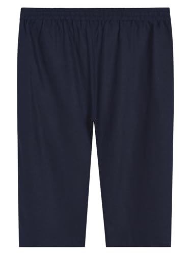 Weintee Women's Plus Size Petite Linen Capris with Pockets2