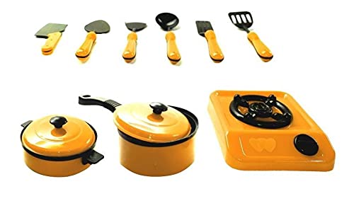 Jogo de Panelinhas com Espatula Concha Copos e Fogão Cozinha Infantil