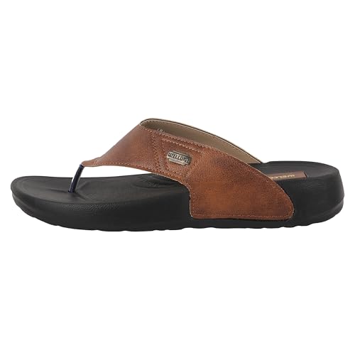 Image of WELCOME Soft Men's Slippers with Cushion FootBed for Adult | Comfortable & Light Weight | Stylish & Anti-Skid | Waterproof & Regular Flip Flops for Gents /Boys