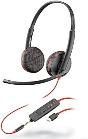 Plantronics - Blackwire 3210 USB-A Wired Headset - Single-Ear (Mono) with Boom Mic - Connect to PC/Mac via USB-A - Works with Teams, Zoom & more