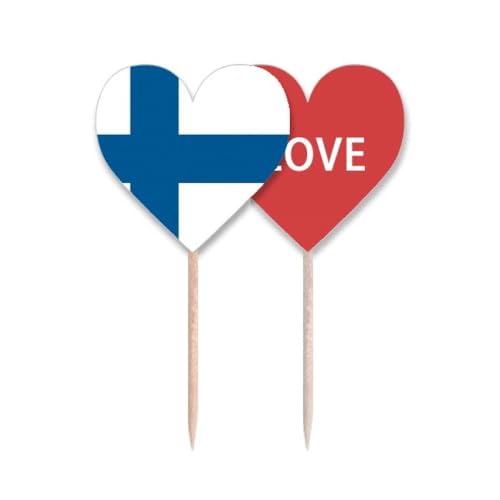 Cure-dents drapeau Finlande et UE pour décoration de cupcakes - 2