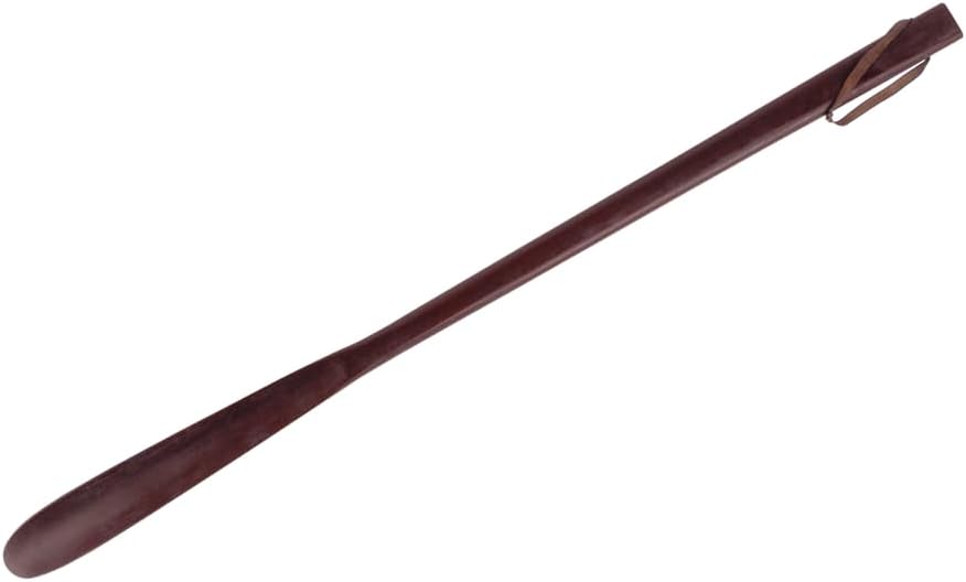 FootFitter Handcrafted Teak Wood Shoe Horn. Strong & Durable Wooden Foot Wear Assistance Shoehorn