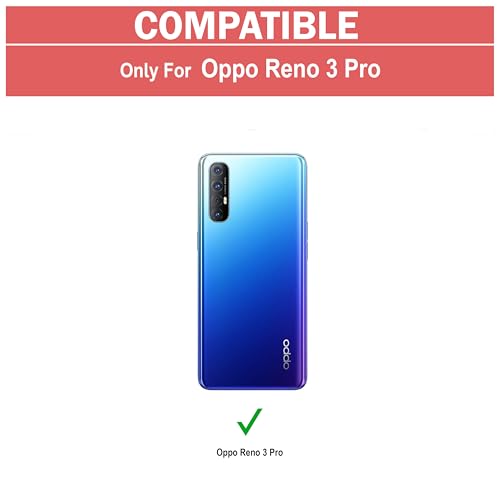 Image of Zapcase Back Case Cover for Oppo Reno 3 Pro | Compatible for Oppo Reno 3 Pro Back Case Cover | 360 Degree Back Cover | Clear Case with Camera Protection | (TPU + PC | Matte Black)