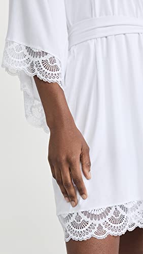Eberjey Women's Mariana The Mademoiselle Kimono Robe, White, L #TOP5