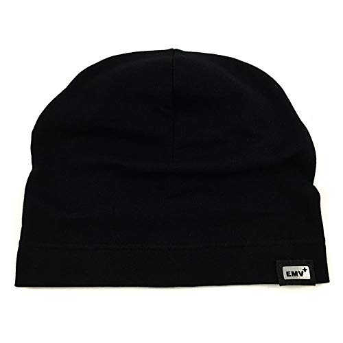 EMV+ Bonnet anti-radiations noir blindage tissu argent haute performance