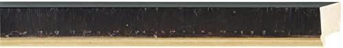 Picture Frame Moulding (Wood) 100ft Bundle - Contemporary Walnut Finish - 1.25" Width - 1" Rabbet Depth