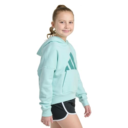 adidas Girls' Fleece Colorblock Hooded Sweatshirt2