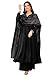 The Red Lion Enterprise Women’s Flared Anarkali Suit with Dupatta Chinon Indian Ethnic Wear for Weddings Festivals Parties, Black, S