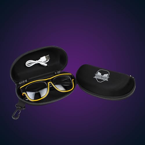 Image of Hookaba LED Jam Shade Party Glasses | Unisex Wireless Light-Up for DJ Night, Live Concerts, Halloween, Birthdays | Neon Specs for Boys, Girls, Kids | Dynamic Colors for Carnival & Clubbing