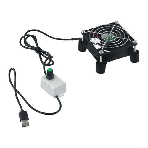 Honseadek Ventilador de 80 mm de ruido de 5 V CC para computadora, enfriador de computadora, caja extractora silenciosa para ventilador de TV, dispositivo inalámbrico, disipación de bricolaje con