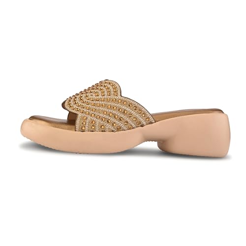 Image of Centrino Women's Sandals | Stylish Slip-On Sandals for Ladies |Elegant Slide Sandals with Butterfly Studded Embellishment Design | Lightweight and Durable Fashion Footwear (9310)
