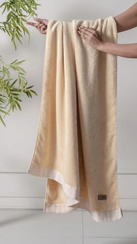 Image of Spread Spain Bamboo Towels for Bath, Towels for Bath Large Size, Bamboo Bath Towel High Absorbent & Soft, 360 GSM, 4pc Set Bath Towel for Men /Women