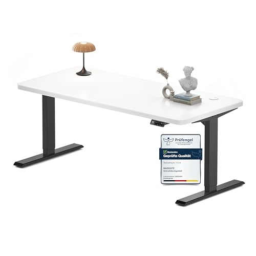 MAIDeSITe Höhenverstellbarer Schreibtisch (160x80cm), Höhenverstellbar Stehtisch Elektrisch, Energieeffizient‌ Flüsterleiser Dualmotor Traglast 160kg Mit Kollisionsschutz Funktion - S2 Pro 1