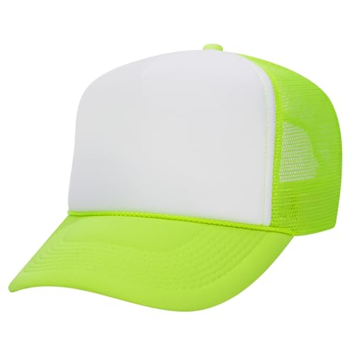 Image of OTTO Polyester Foam Front 5 Panel High Crown Mesh Back Trucker Hats in 97, Bulk, Wholesale