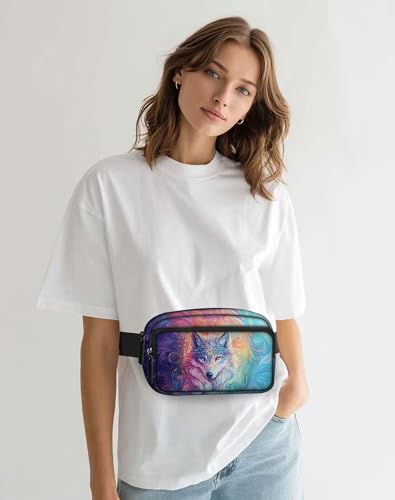 Image of Wolf Fanny Pack Lightweight Belt Bag Fashion Waist Pouch | Waterproof, Crossbody Bags for Women, Sports, Running, Traveling, Hiking