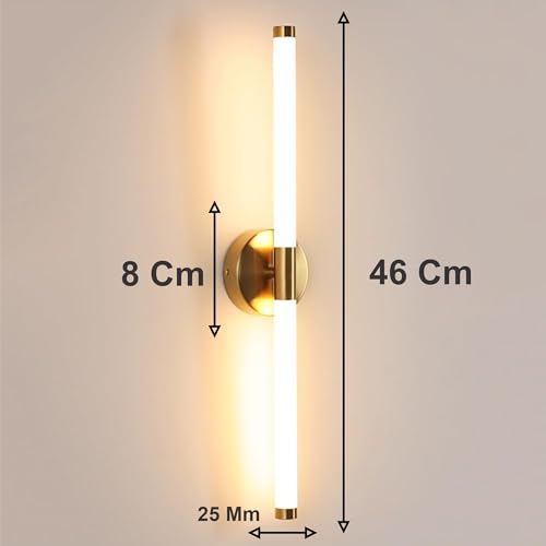 Image of Lamp master Round Acrylic LED Wall Light | Soft Bright White Lighting | Modern Luxury Mirror Light for Bathroom, Bedroom, Living Room, Hotel Passage | Energy Efficient Wall Fixture Pack of 1