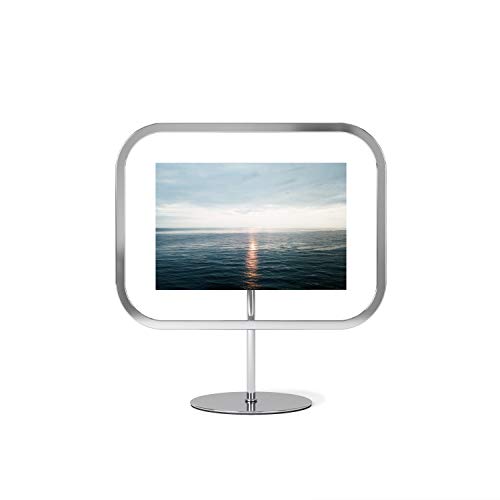 Umbra Infinity Sqround 10 x 15 cm fotolijst om neer te zetten of op te hangen, metaal, chroom, normaal