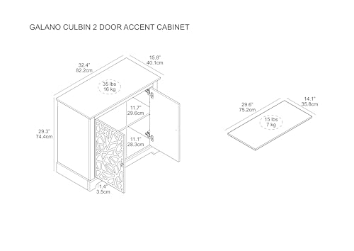 Galanoculbin2doorstoragecabinetaccentfurniturecupboardforlivingroomhallwaykitchensideboardbuffettable1567dx3236wx2929hdustygreyoak Urban Country Home Decor Galano culbin 2 door storage cabinet accent furniture cupboard for living room hallway kitchen sideboard buffet table 1567 d x 3236 w x 2929 h dusty grey oak urban country home decor
