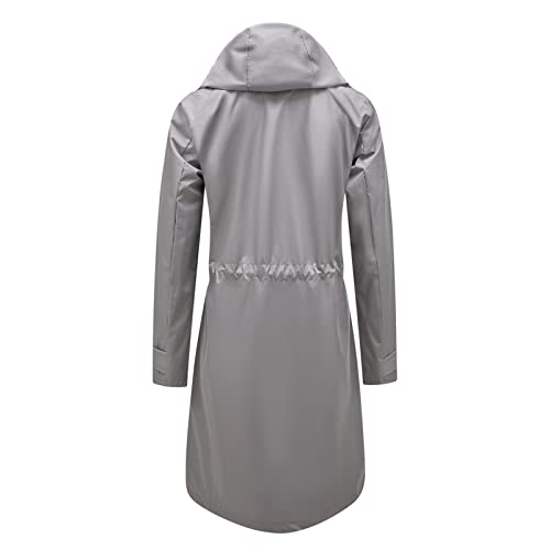 Chaqueta de lluvia ligera para mujer chubasquero impermeable talla grande