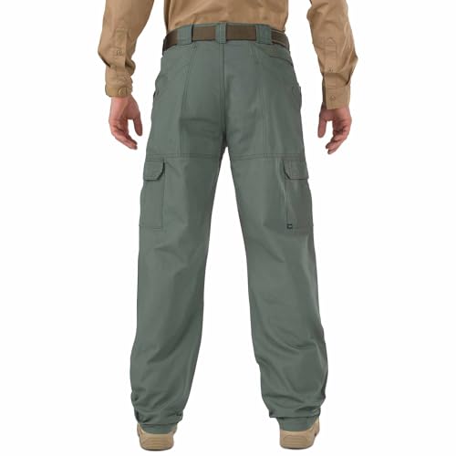 5.11 Tactical Men's Active Work Pants, Superior Fit, Double Reinforced, 100% Cotton, Od Green, 34W x 32L, Style 74251