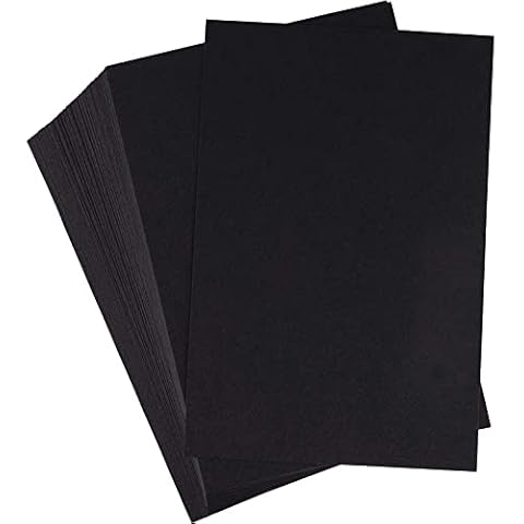 Black Cardstock - 200-Pack 4x6 Heavyweight Smooth Cardstock, 80lb 216GSM Cover Card Stock, Unruled Thick Stationery Paper, For Postcard, Invitation, Announcement, Marketing Material, 4 x 6 Inches Cover