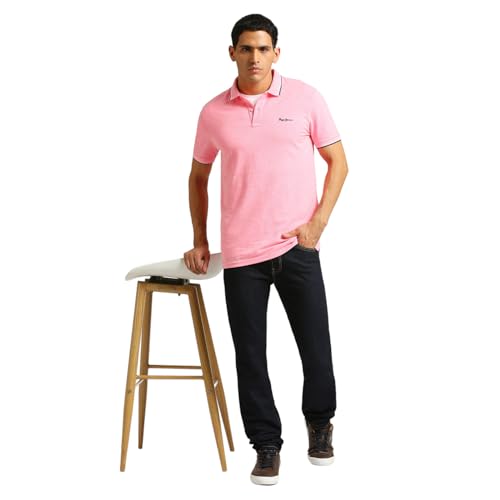 Image of Pepe Jeans Men's Cotton Regular Fit Polo T-Shirt