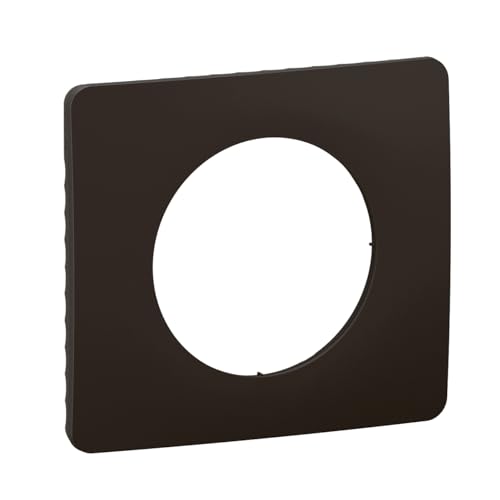 LEGRAND | Plaque 1 Poste Noir Mat, Céliane, Finition Déco Moderne, Compatible Avec Mécanismes Céliane, Système De Rattrapage Des Défauts Du Mur