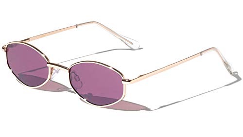 Boston Thin Frame Diamond Shaped Metal Sunglasses