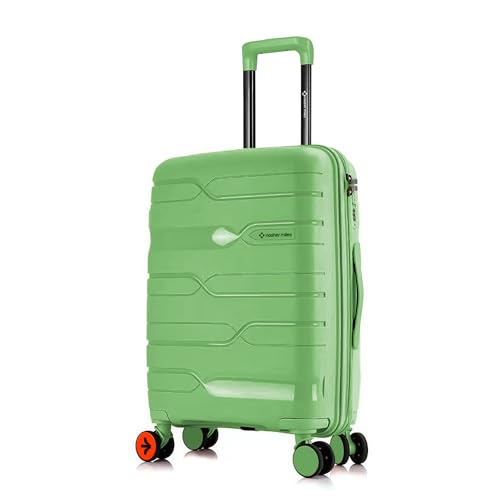 Image of Nasher Miles Paris Hardshell-Sided Polypropylene Check-in Luggage Avacado Green 24 Inch |65Cm 8 Wheel Inline Trolley Bag, Medium