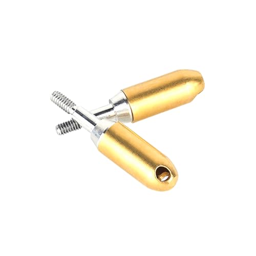 Sarini Bogenschießen-Spitzen,Kupferpfeifende Pfeilspitze,Outdoor-Übungspfeifen,Pfeilspitze,Signalpfeife,Pfeilspitze,6 Stück,Innendurchmesser 6,2 mm,Gold