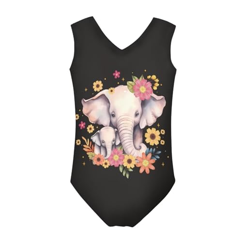 Image of Fashion Print One-Piece Swimsuits for Girls,Soft Stretchy One Piece Bathing Suit Quick Dry Beach Swimwear 5-14 Years