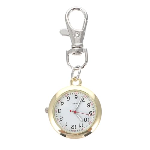 balacoo Pocket Watch Clip On, Pocket Watch with Key Buckle Portable Necklace Hanging Decorative
