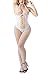Collants Sexy Slim Tight pour Femmes Collants Sangle Bodys RéSille Lingerie Mini Nuisette Une PièCe à Col en V (Taille Unique,Blanche)