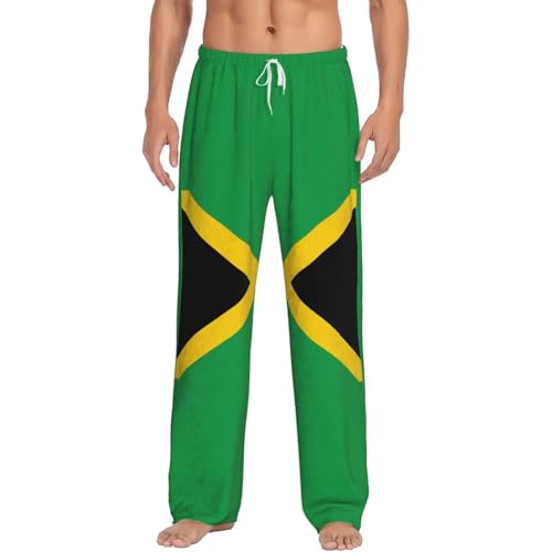 Pantalon de pyjama en flanelle pour homme vêtement de nuit Jamaïque chaud avec poches
