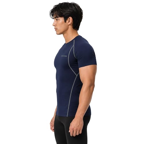 Image of DEVOPS 3 Pack Men's Athletic Short Sleeve Compression Shirts