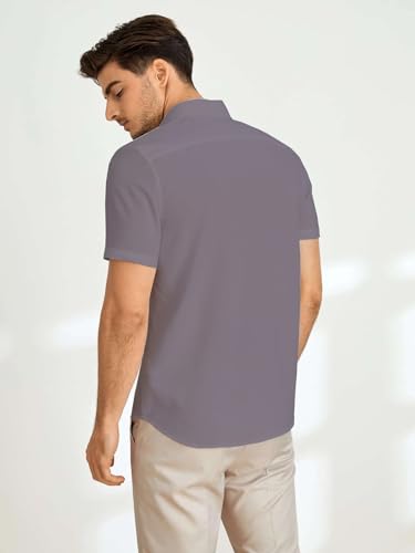 Image of TAGDO Men's Casual Shirt|| Solid Shirt|| Half Sleeve (5160)