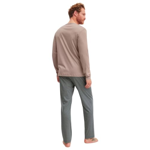 Image of Calida Men's Short Pyjama Set - 100% Cotton Sleepwear Shorts & Top, breathable men's pajamas, relax choice