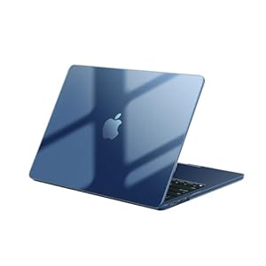 EooCoo Case Compatible with MacBook Air 13 inch M4 M3 M2 A3240 A3113 A2681 with Touch ID, 2022 2024 2025 Release, Matching Mac 13.6" Midnight, Plastic Hard Shell, Smooth Shiny Cover - Crystal Midnight