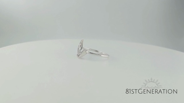 Bague argent croissant de lune - Mosaik bijoux indiens - d42