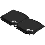 FIELDOOR 枕にも座布団にもなる インフレータブルエアピロークッション 2個セット 【ブラック】 収納簡単ポーチ付 幅35cm×厚み5cm まくら 旅行用 防災グッズ 飛行機 ドライブ 夜行 バス 出張 自宅 オフィス 携帯まくら キャンプ トラベル 軽量 寝袋 インフレーティングザブトン