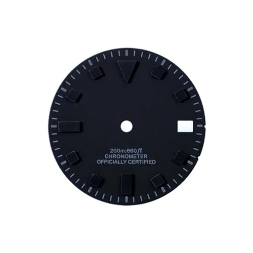 Cadran NH35 de 28,5 mm noir et blanc réparer lisibilité montre nuit lume 50 couches